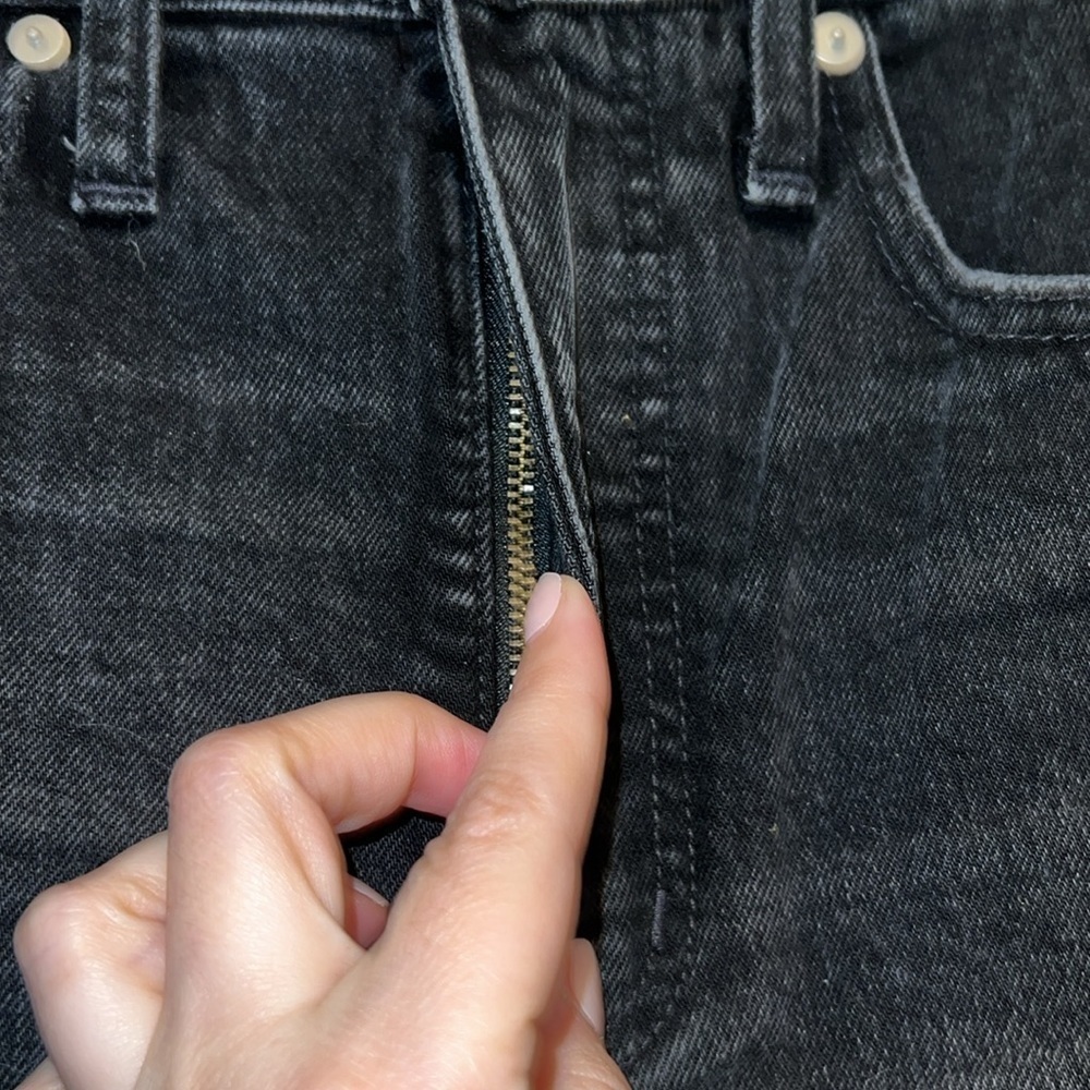 Madewell Slim Demi-Boot Faded Black Denim - Picture 4 of 7